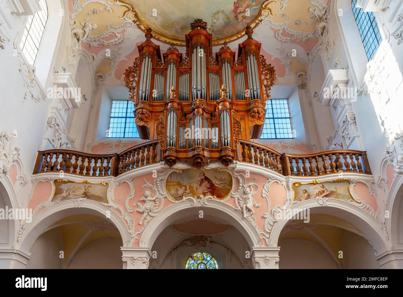 Die Orgel des Arlesheimer Doms wurde 1761 von Johann Andreas Silbermann (1712–1783) erbaut. Arlesheimer Dom. Der Römisch-Katholische Arleshe Stockfoto