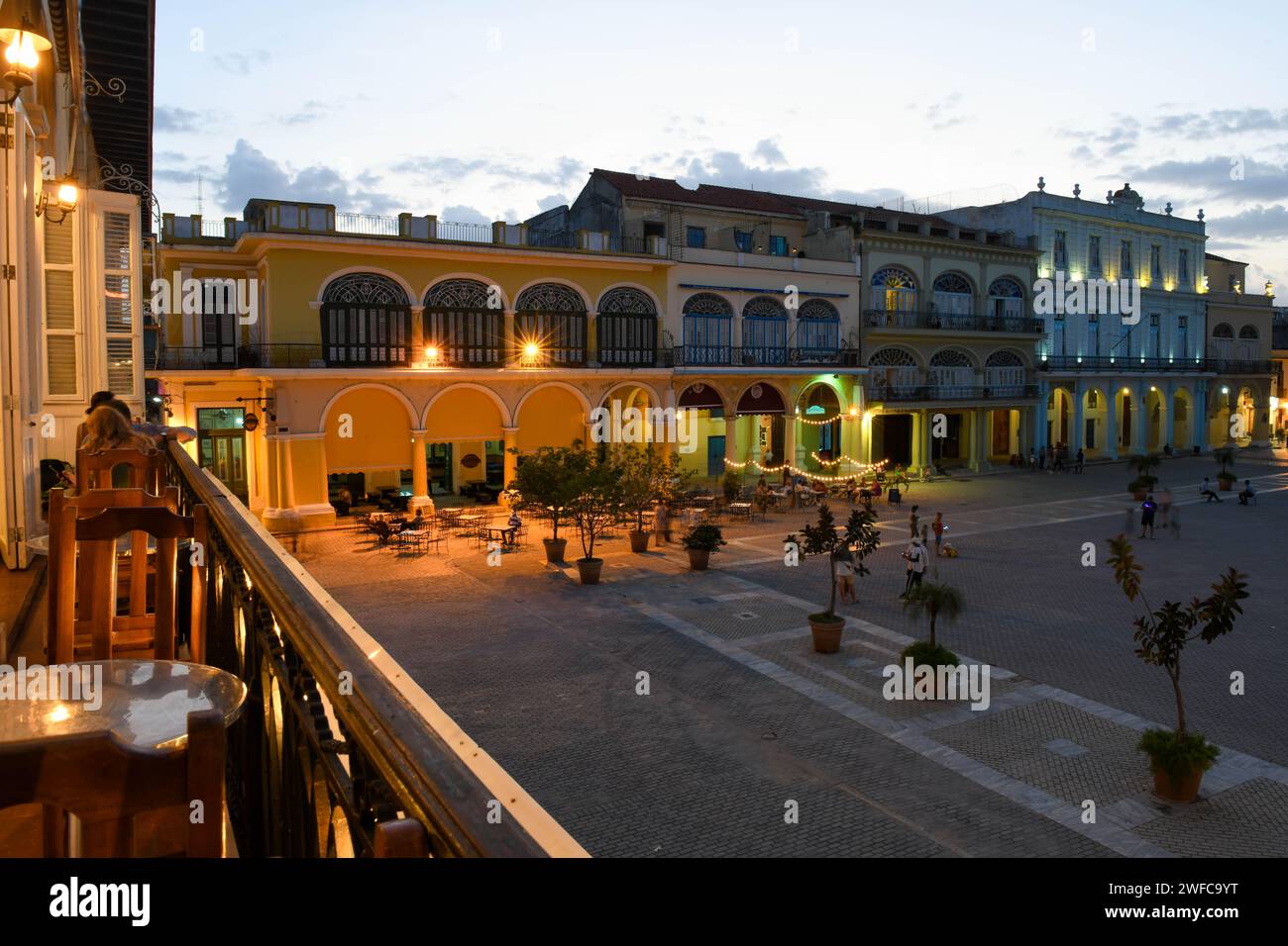 Havanna, Kuba - 7. August 2023: Blick auf den Vieja-Platz in Havanna auf Kuba Stockfoto