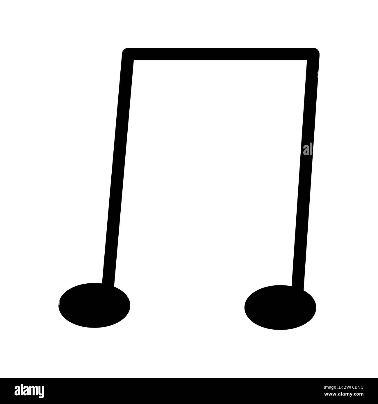 Abstrakte musikalische Note. App-Logo-Konzept. Musiknotiz. Vektorabbildung. Rohbild. EPS 10. Stock Vektor