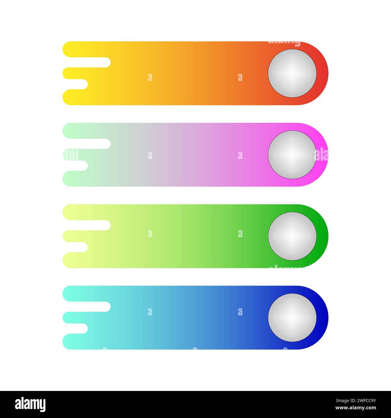 Farbausgleich-Schieberegler. Strichgrafik. Farbiger Hintergrund. Musiksymbolgruppe. Vektorabbildung. Stockbild. EPS 10. Stock Vektor