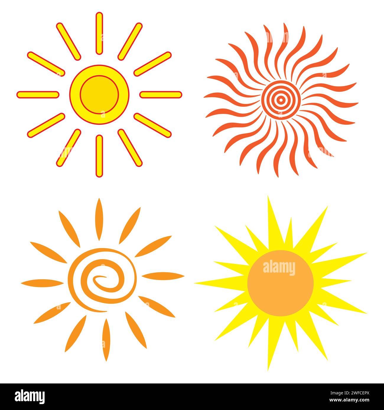 Cartoon Sonnenuntergang, tolles Design für jeden Zweck. Sommer Hintergrund. Vektorabbildung. Rohbild. EPS 10. Stock Vektor