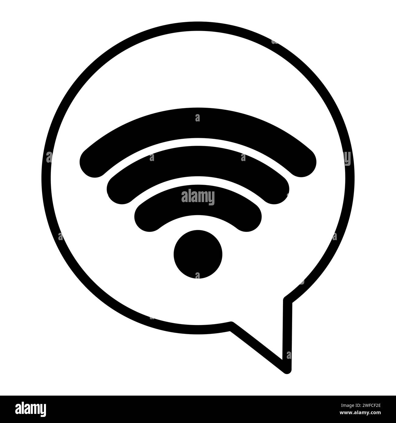 Flaches wlan für mobiles Gerätedesign. Silhouettendarstellung. Radiosendersignal. Vektorabbildung. Rohbild. EPS 10. Stock Vektor