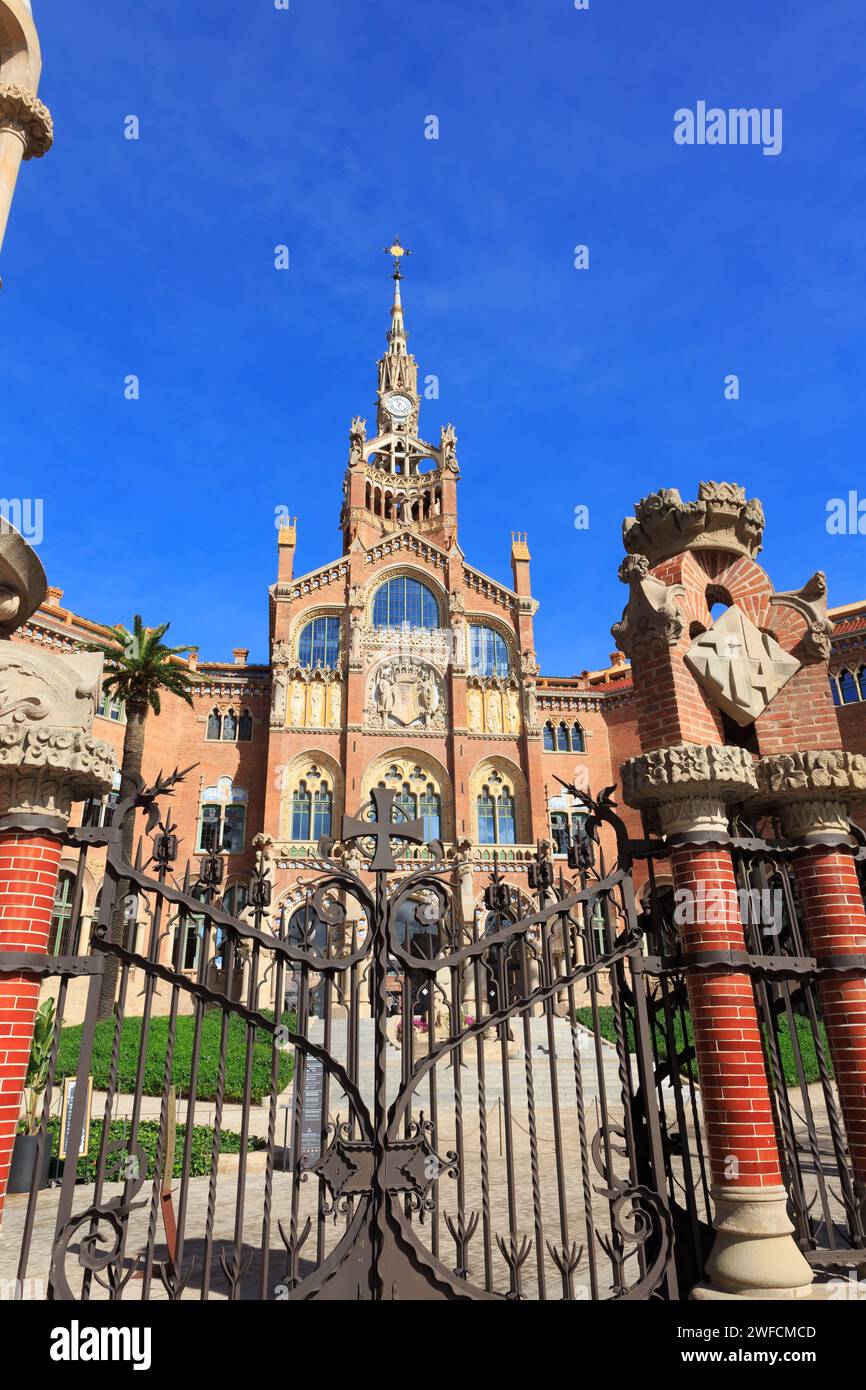 Recinte modernista de Sant Pau Jugendstil komplex. Ehemaliges Krankenhaus, Barcelona, Katalonien, Spanien Stockfoto