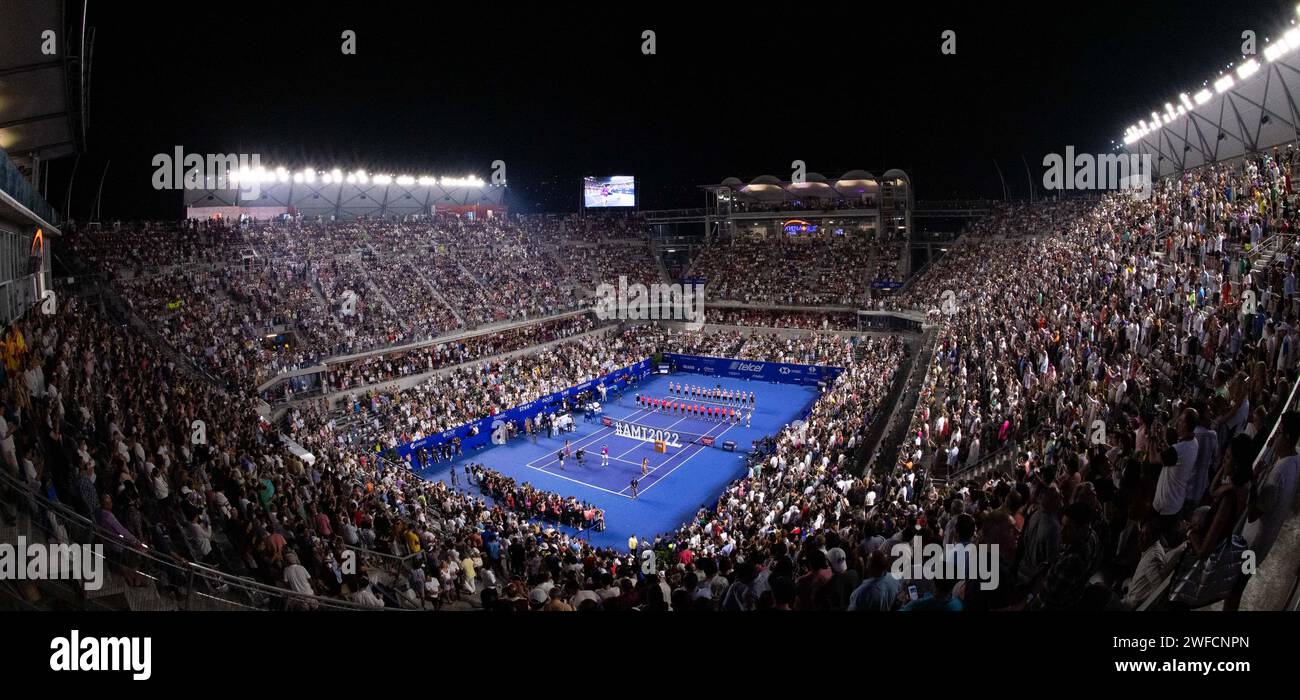 Rafael NADAL (ESP) gegen Cameron NORRIE (GBR) während ihres Singles Final Matches des Abierto Mexicano Telcel Presentado por HSBC in der Arena GNP Seguros am 26. Februar 2022 in Acapulco, Mexiko. Foto von Victor Fraile / Power Sport Images Stockfoto