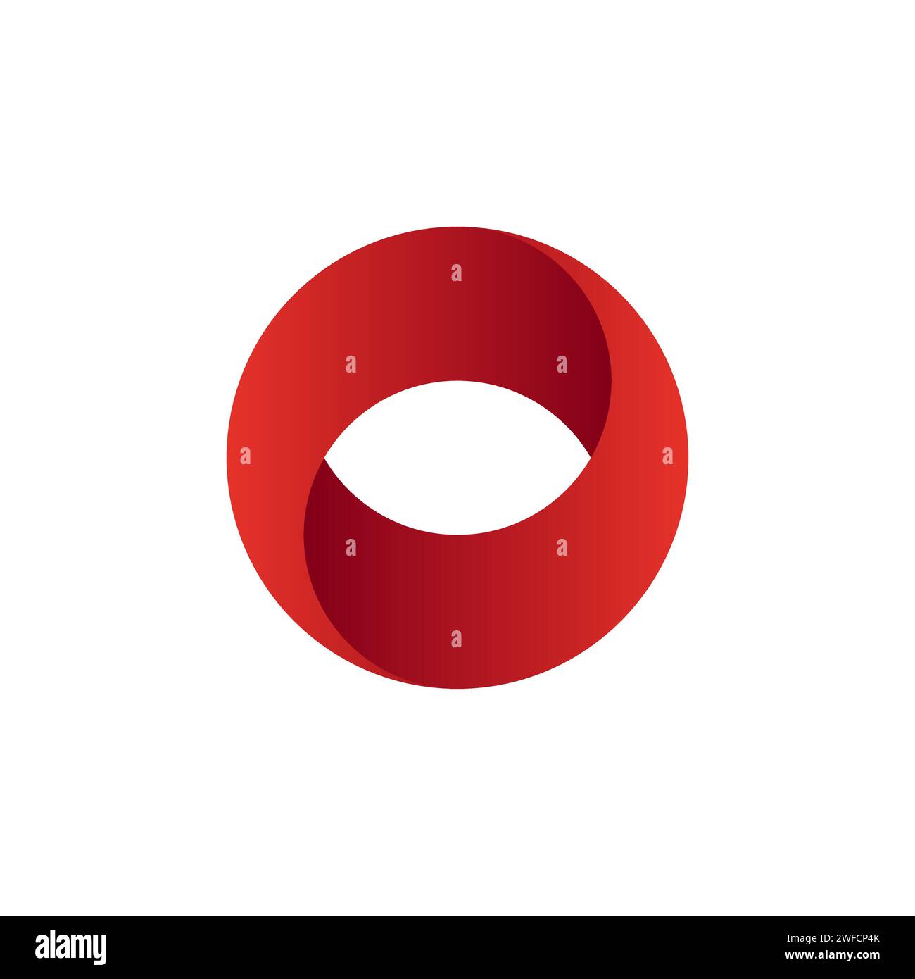 Roter volumetrischer Kreis für Konzeptdesign. Vektorabbildung. EPS 10. Stock Vektor