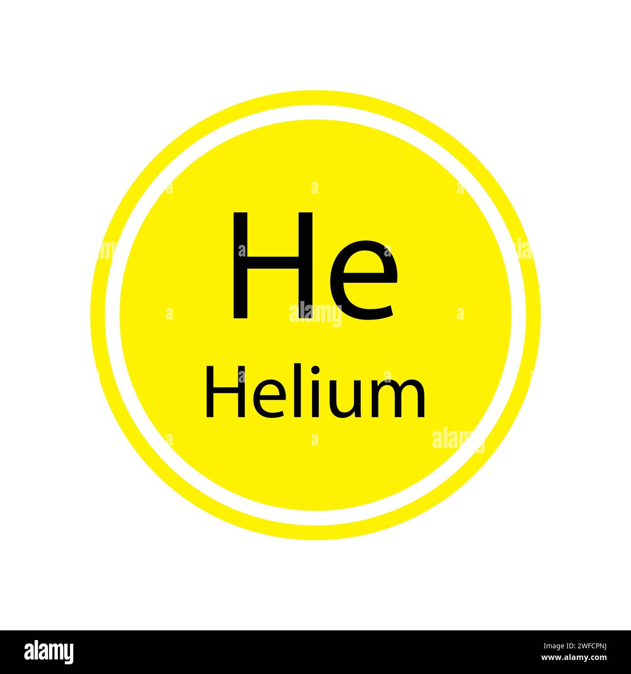 Chemisches Heliumelement. Designelemente. Vektorabbildung. Rohbild. EPS 10. Stock Vektor