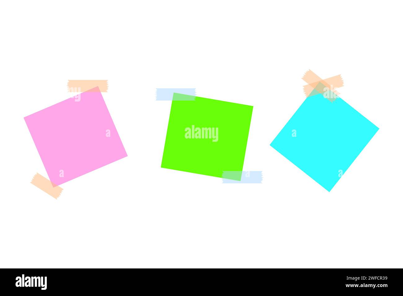 Vintage-Banner mit bunten Papierstücken. Vektorabbildung. Rohbild. EPS 10. Stock Vektor