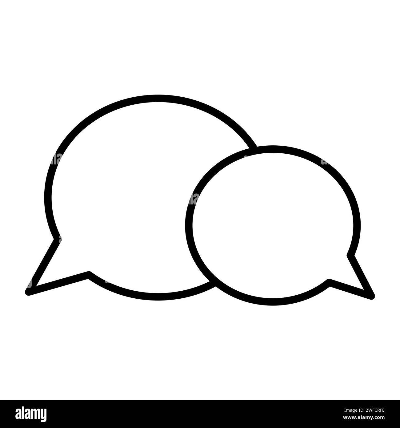 Nachrichtensymbole. Symbol für Chatnachricht. Dialog-Rahmen. Dialog, Chat-Sprechblase. Symbol „Sprechen“. Vektorabbildung. Rohbild. EPS 10. Stock Vektor