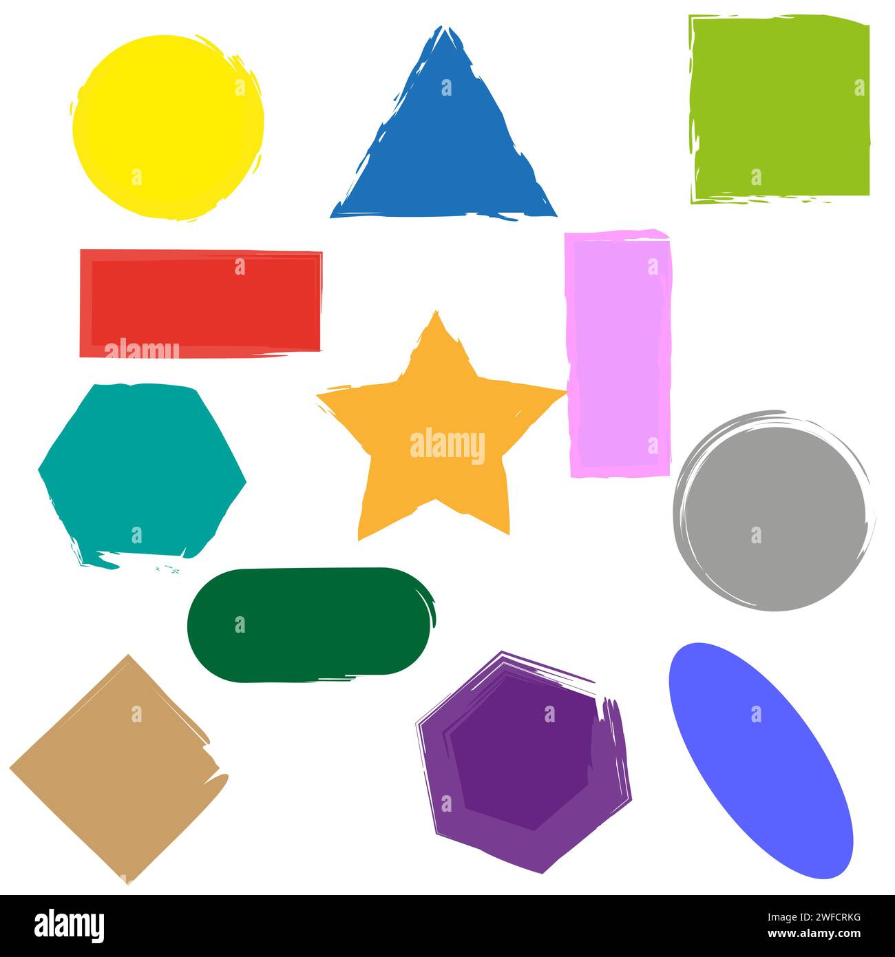 Farbige geometrische Formen. Modernes Design. Vektorabbildung. EPS 10. Stock Vektor