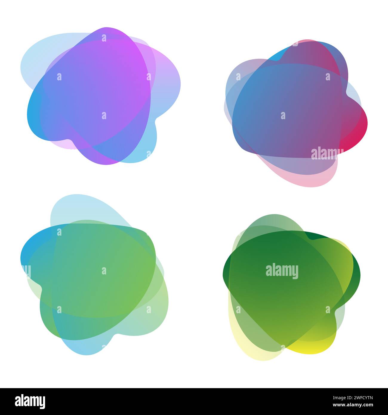 Modernes Aquarellset. Hintergrund des Fluidgradienten. Präsentationsvorlage. Vektorabbildung. Rohbild. EPS 10. Stock Vektor