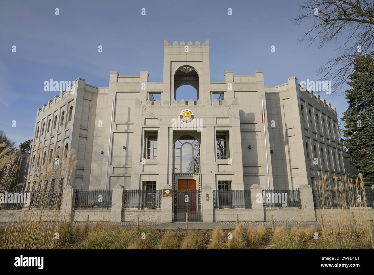 Botschaft, Katar, Hagenstraße, Roseneck, Grunewald, Charlottenburg-Wilmersdorf, Berlin, Deutschland Stockfoto