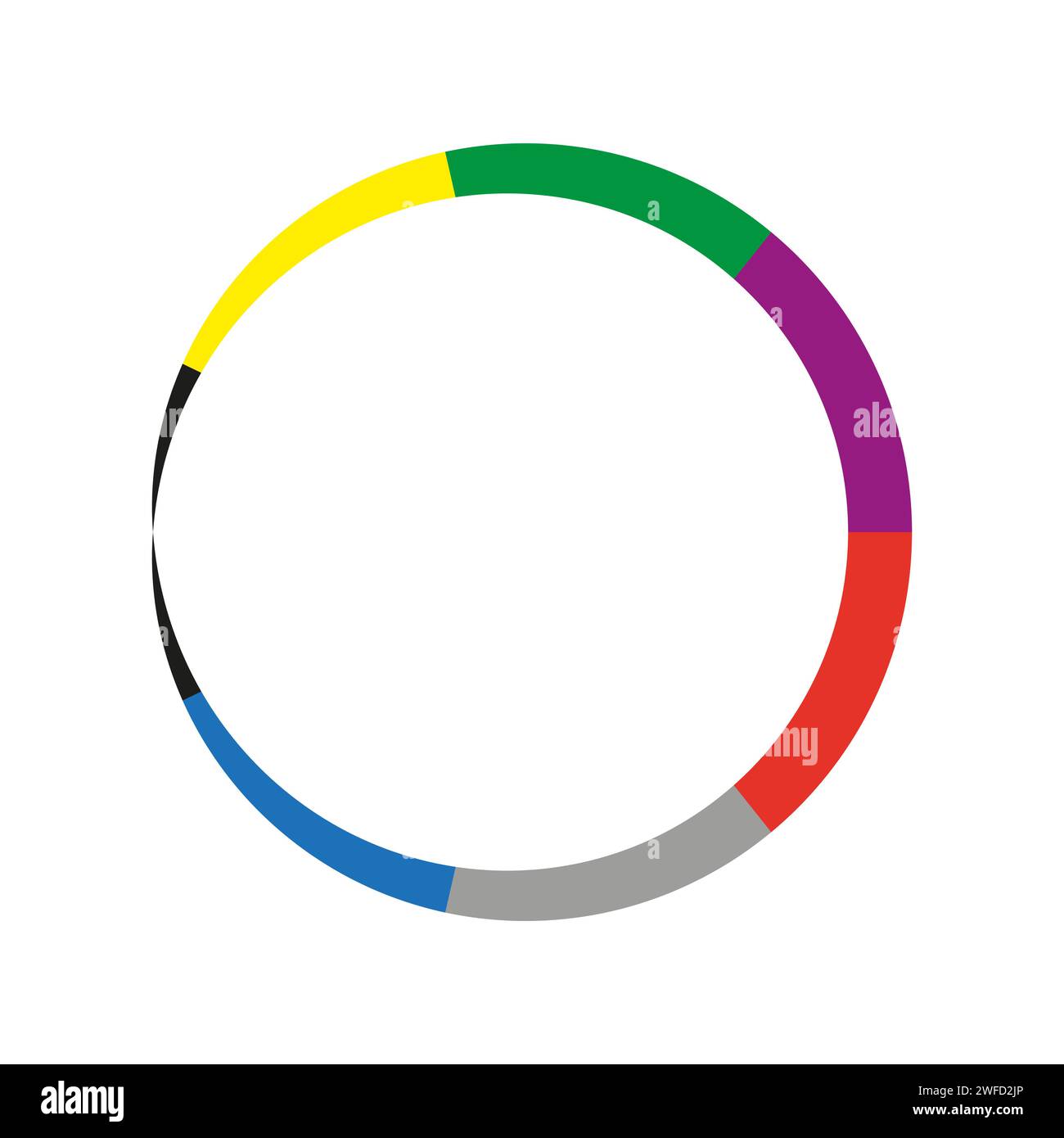 Mehrfarbiger Kreis. Regenbogenverlauf. Vektorabbildung. EPS 10. Stock Vektor