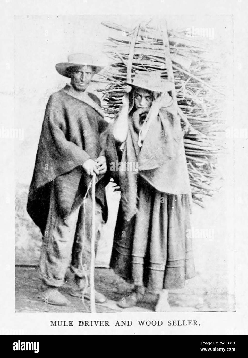 Maultier-Fahrer und Holzverkäufer aus dem Artikel SCHWIERIGKEITEN DER TRAMSPORTATION IN DEN TROPEN. Von C.P, Yeatman. Vom Engineering Magazine widmet sich Industrial Progress Band XI Oktober 1897 The Engineering Magazine Co Stockfoto