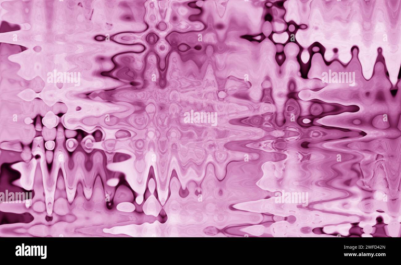 Abbildung der Textur von Wassertropfen auf dem Glas in violetter Farbverlaufsfarbe Stockfoto