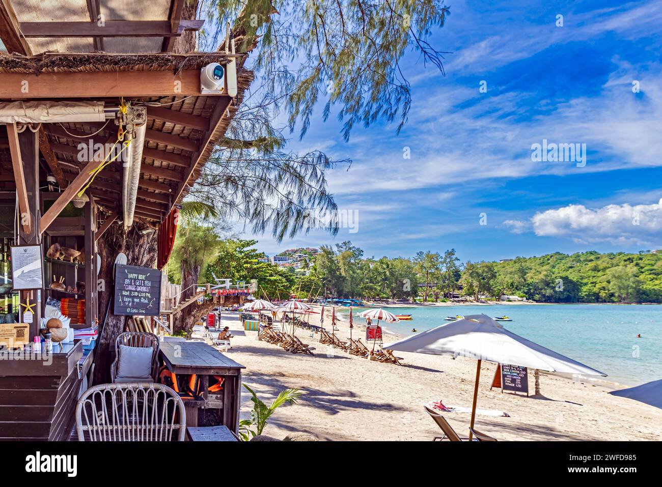 Restaurant und Bar, Choeng Mon Beach, Bo Phut, Ko Samui, Thailand Stockfoto