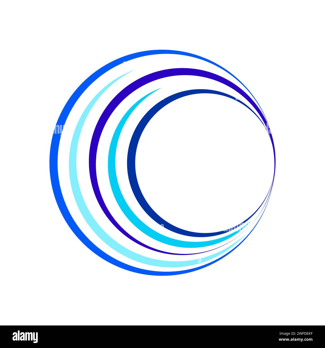 Kreisförmige Spirale, Drall und Drall. Geometrische Cochlea-, Wirbel- und Spiralform. Vektorabbildung. EPS 10. Stock Vektor