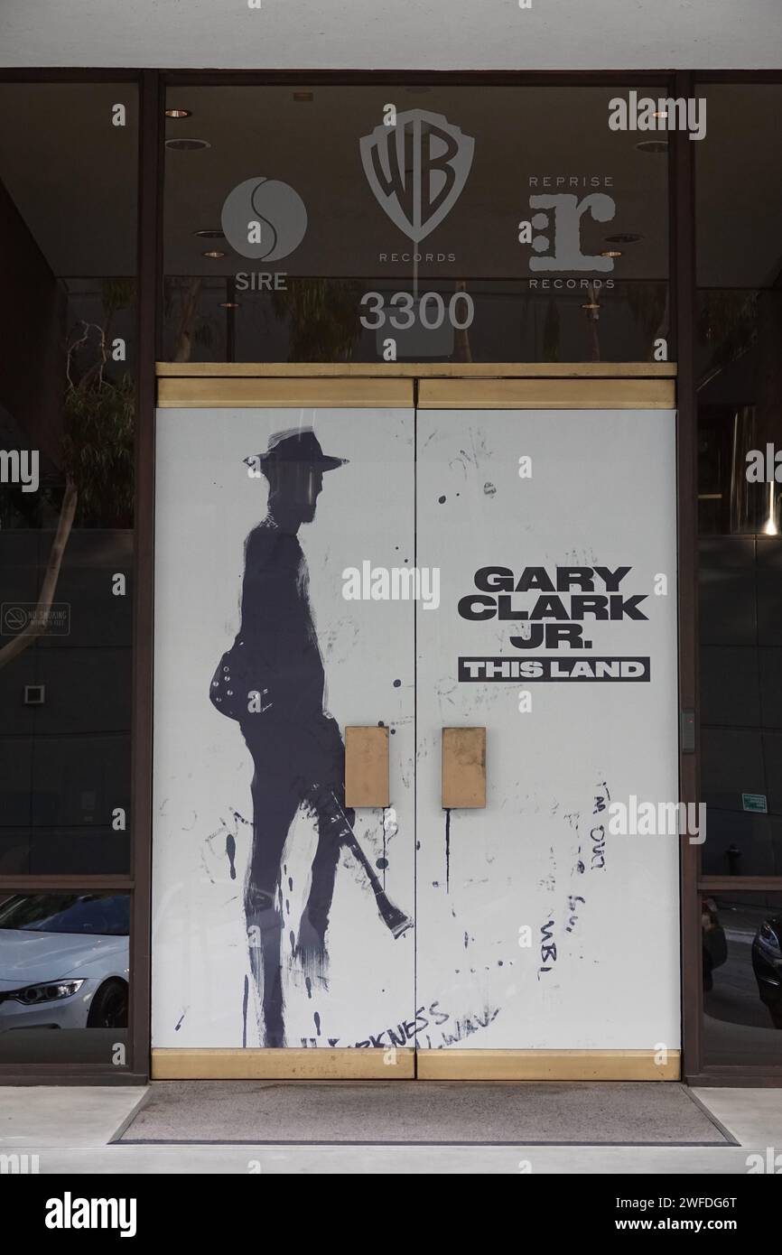 Burbank, Kalifornien, USA – 21. November 2019: Gary Clark Jr.’s Album „This Land“ wird vor der Haustür von Warner Bros. Beworben Records Inc Stockfoto