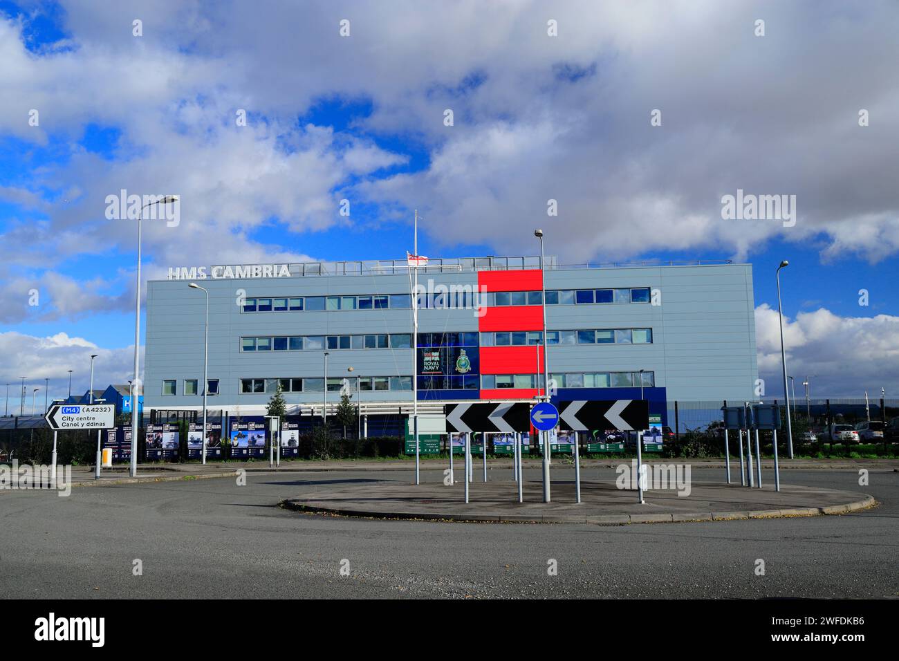 HMS Cambria, Royal Naval Reserve Unit, Roath Dock, Cardiff. Stockfoto