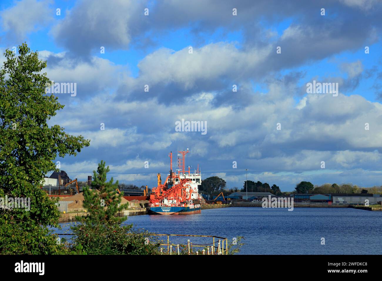 Schiff, Roath Dock, Cardiff, Wales, UK. Stockfoto