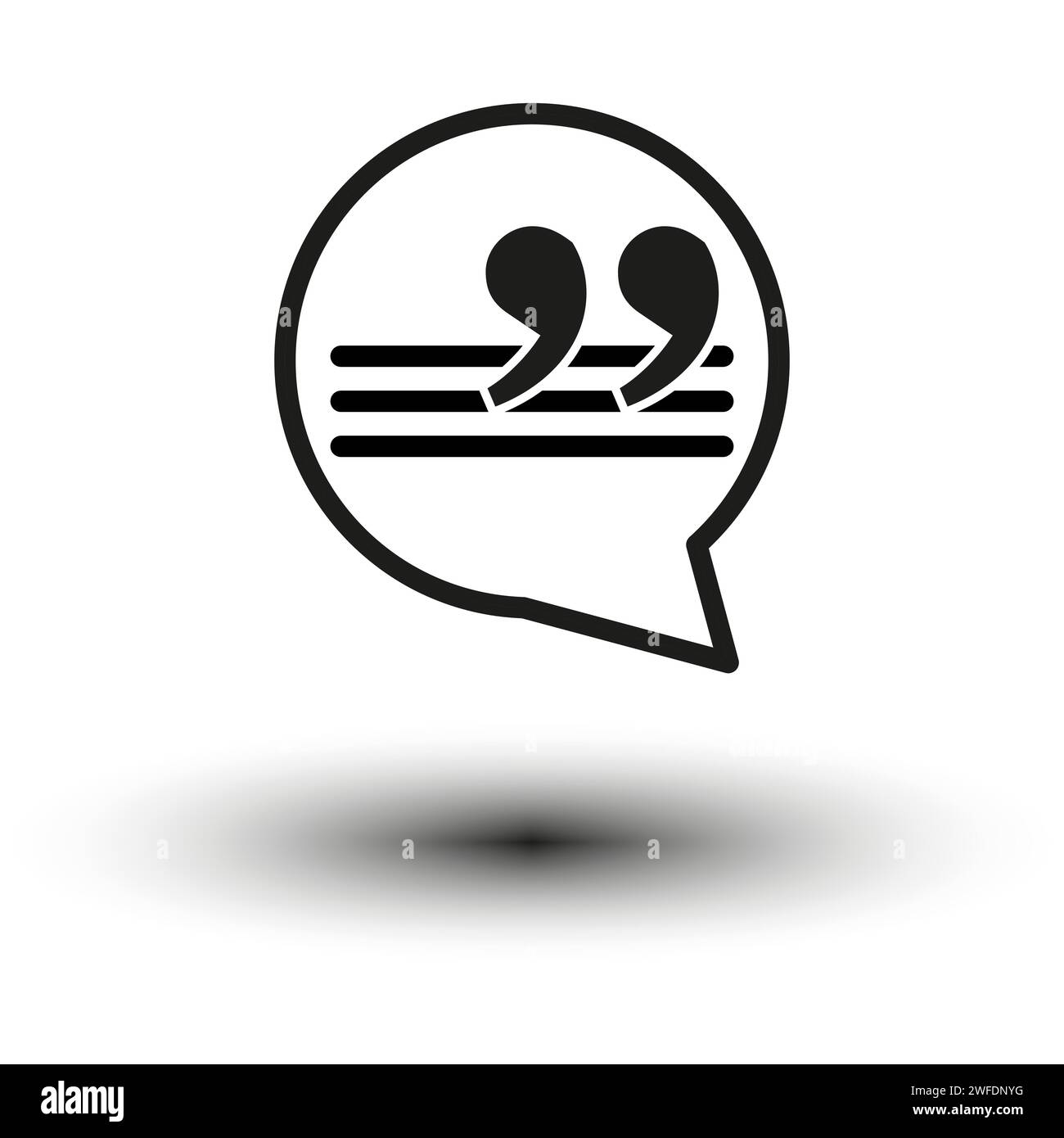 Symbol für Testimonial-Glyphe. Vektorabbildung. EPS 10. Rohbild. Stock Vektor