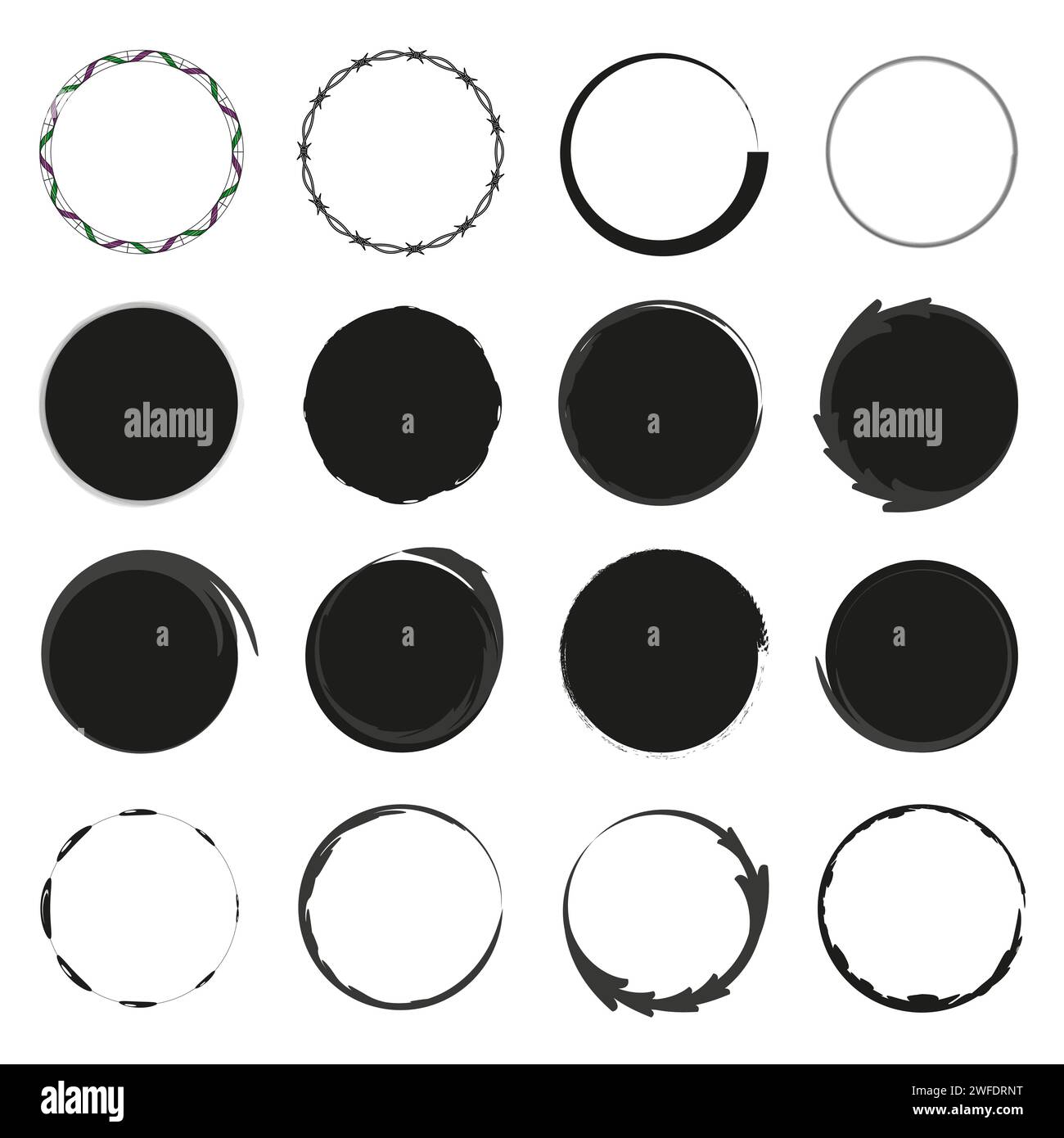 Symbol „Kreis Formen“. Vektorabbildung. EPS 10. Rohbild. Stock Vektor