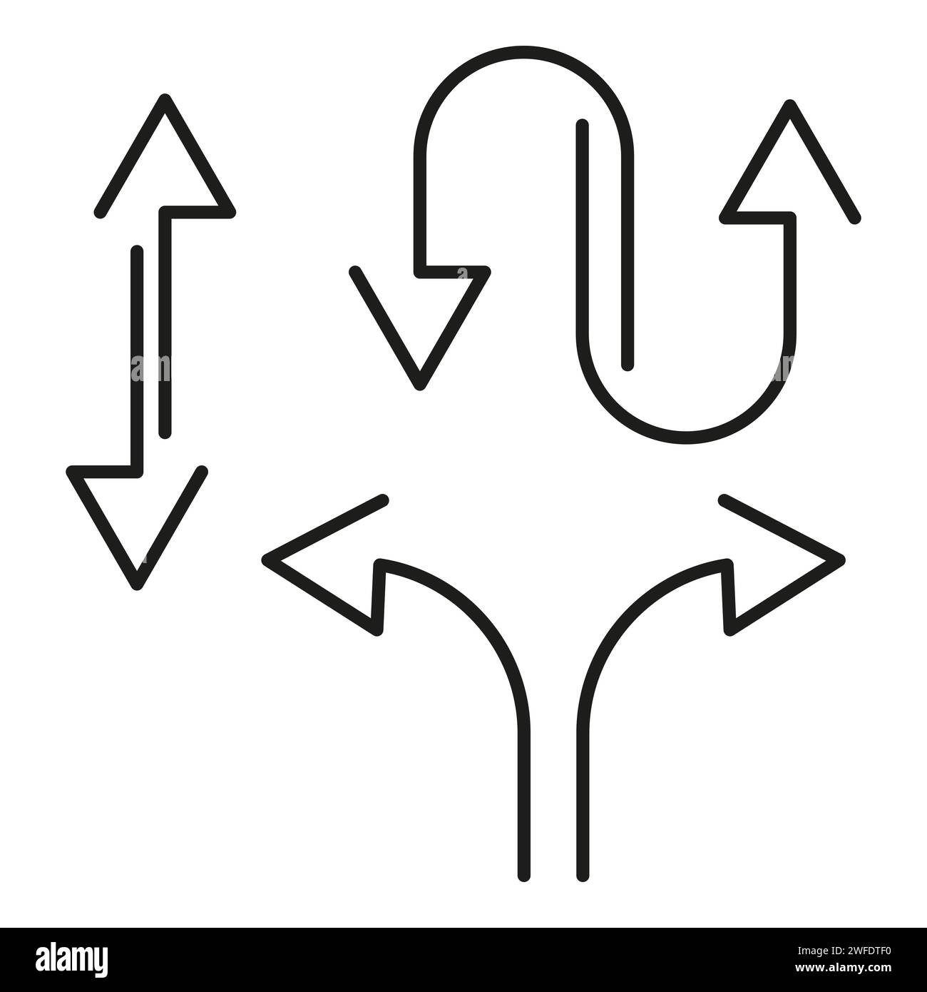 Pfeilsymbole. Vektorabbildung. EPS 10. Rohbild. Stock Vektor