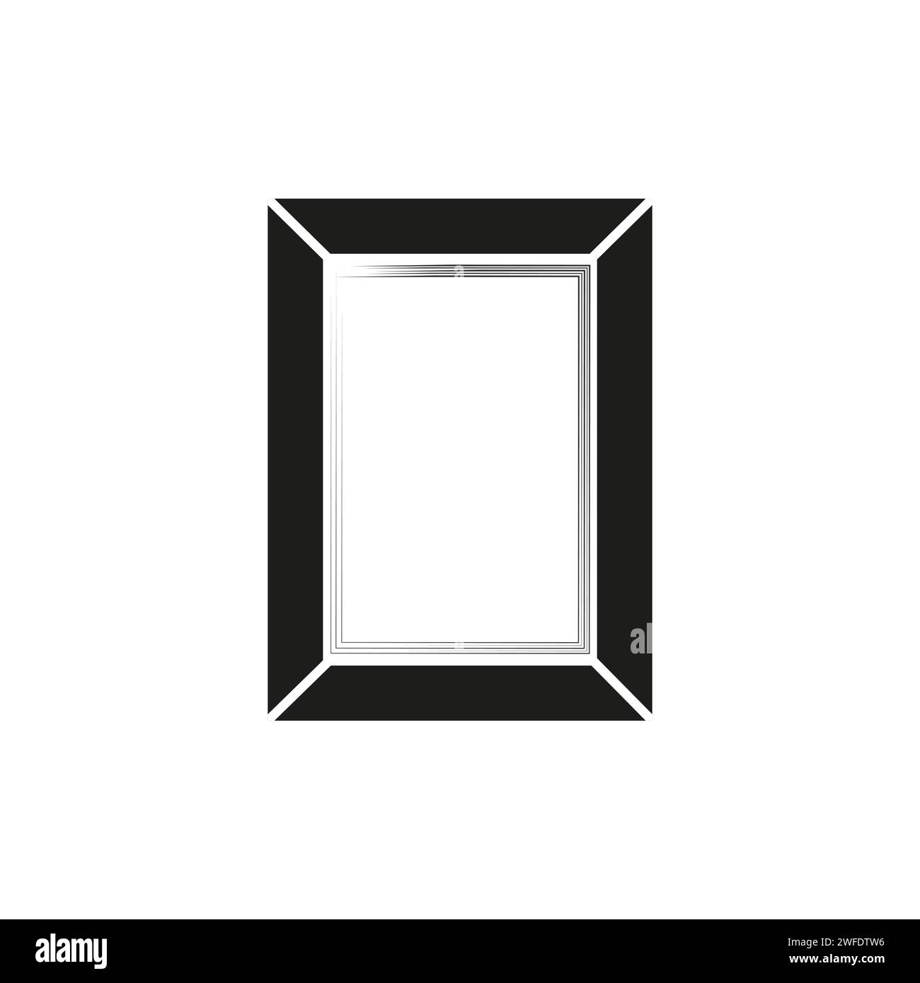 Symbol für Bilderrahmen. Vektorabbildung. EPS 10. Rohbild. Stock Vektor