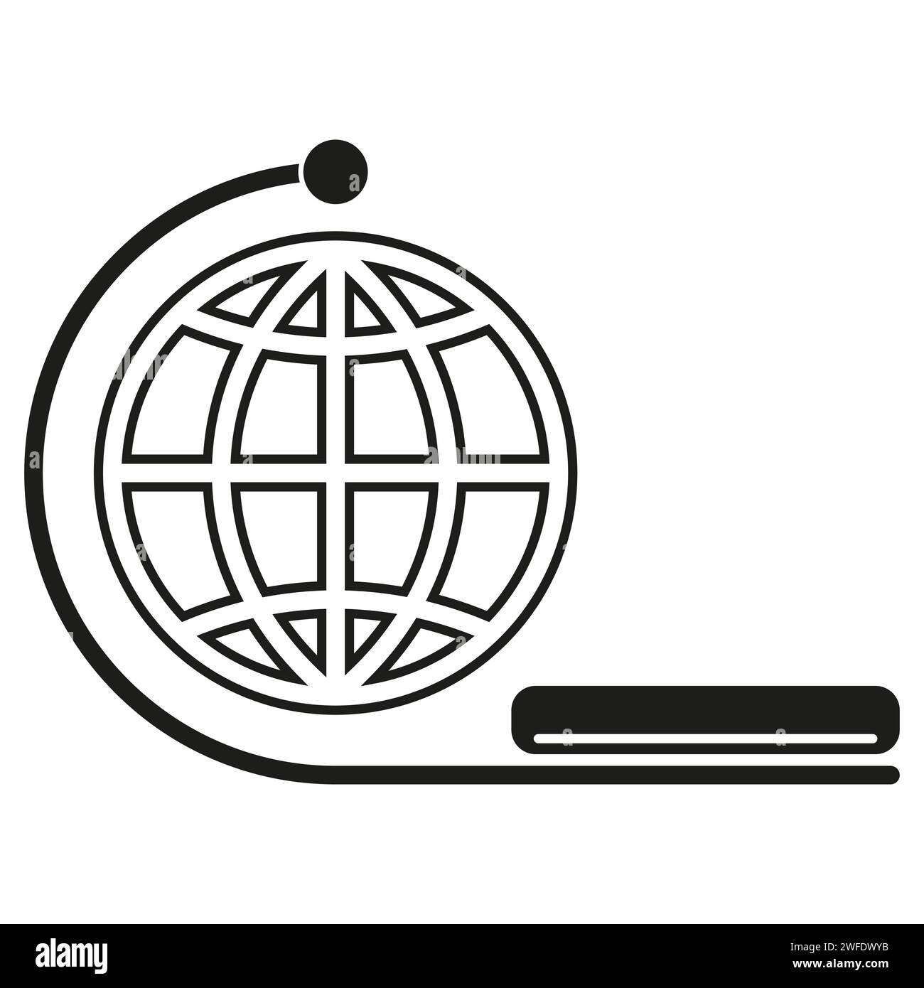 Logo-Globus-Symbol. Vektorabbildung. EPS 10. Rohbild. Stock Vektor