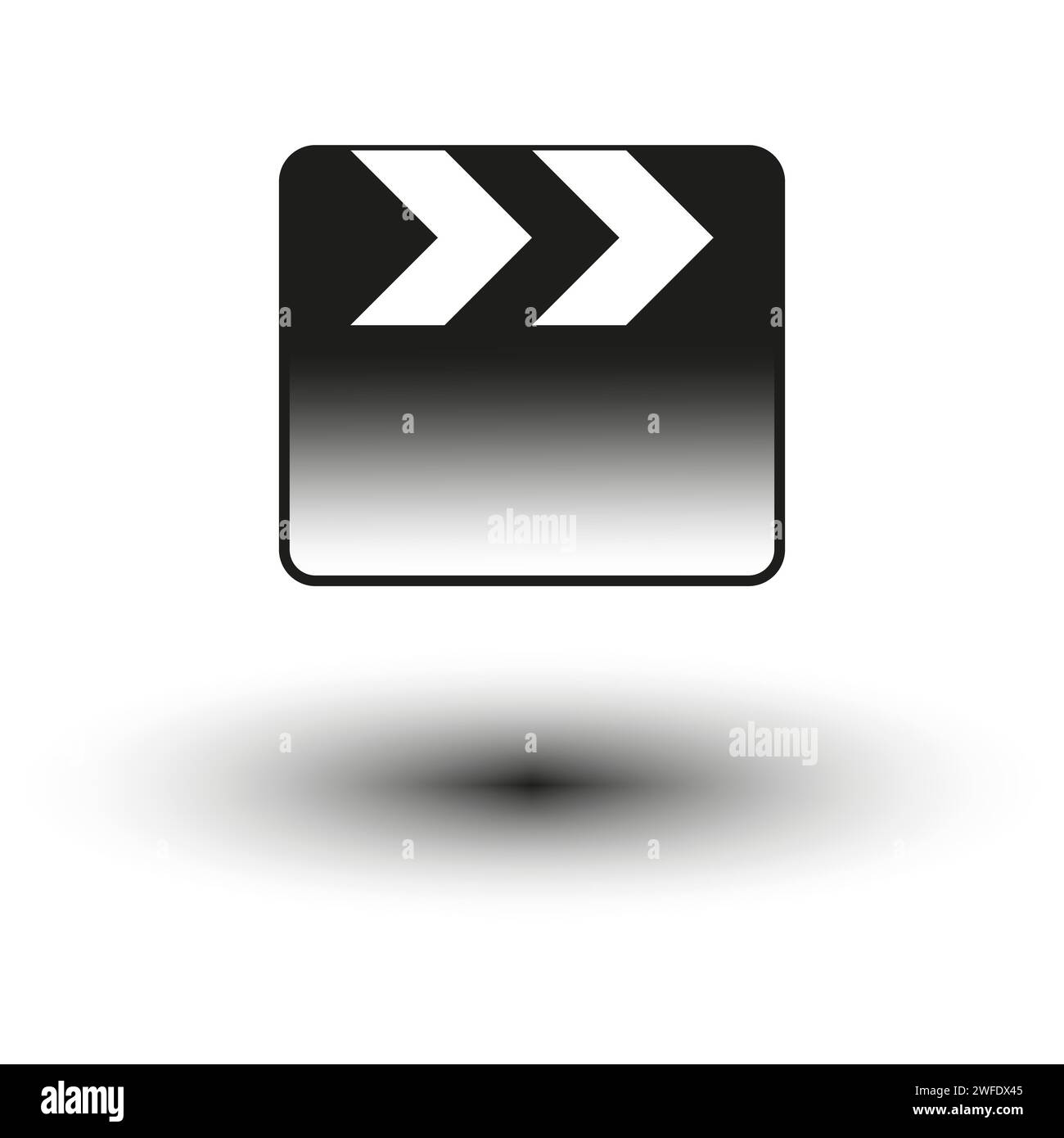 Kameramotor mit Schatten. Vektorabbildung. EPS 10. Rohbild. Stock Vektor