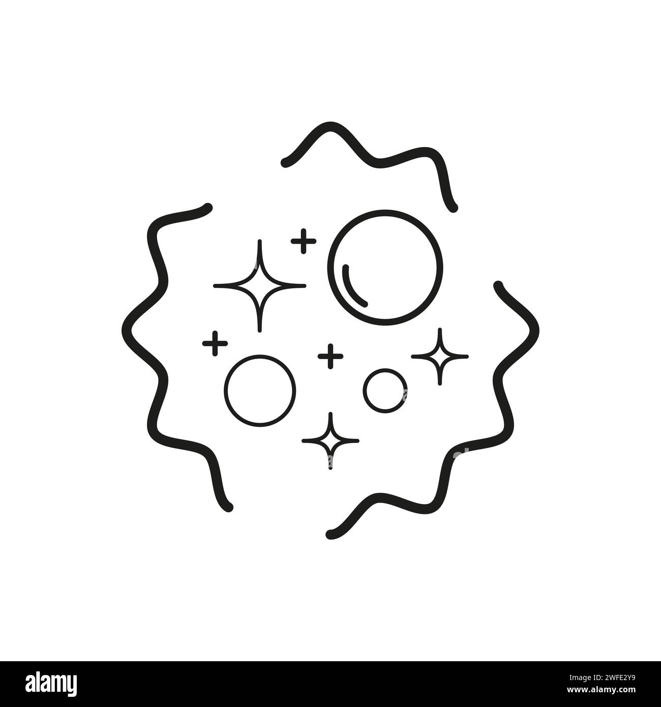 Symbol für Luftblasen und Schaumstoff. Vektorabbildung. EPS 10. Rohbild. Stock Vektor