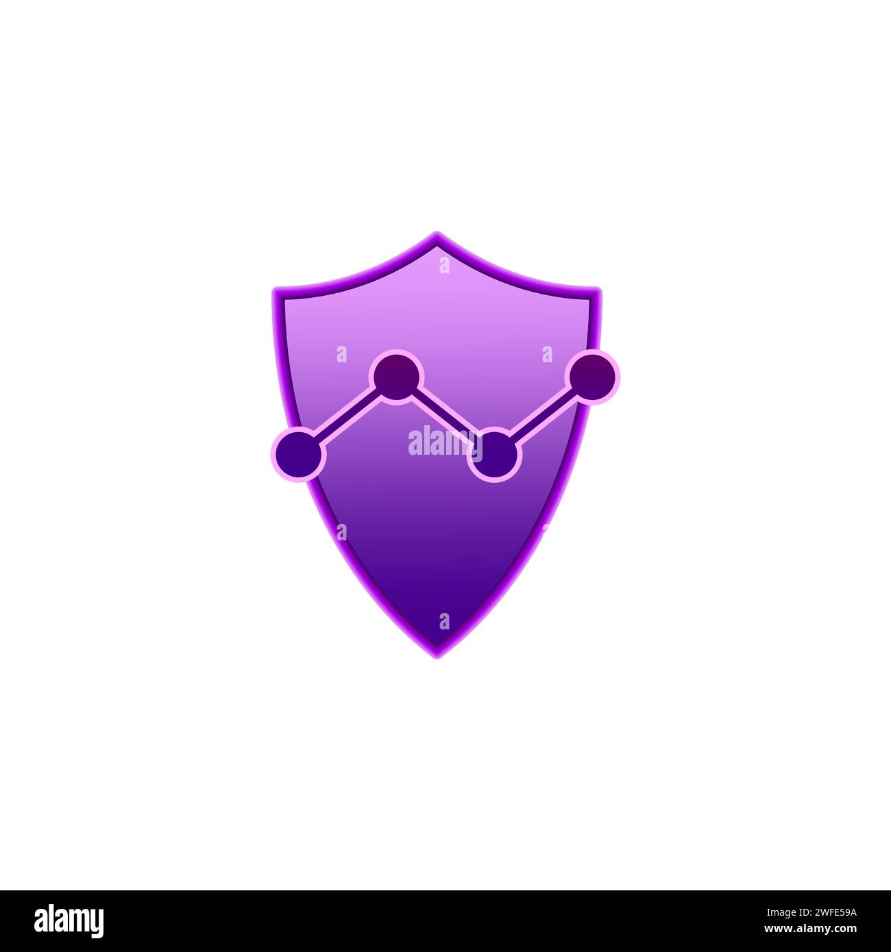 Logo für sichere Verbindung. Vektorabbildung. Rohbild. EPS 10. Stock Vektor