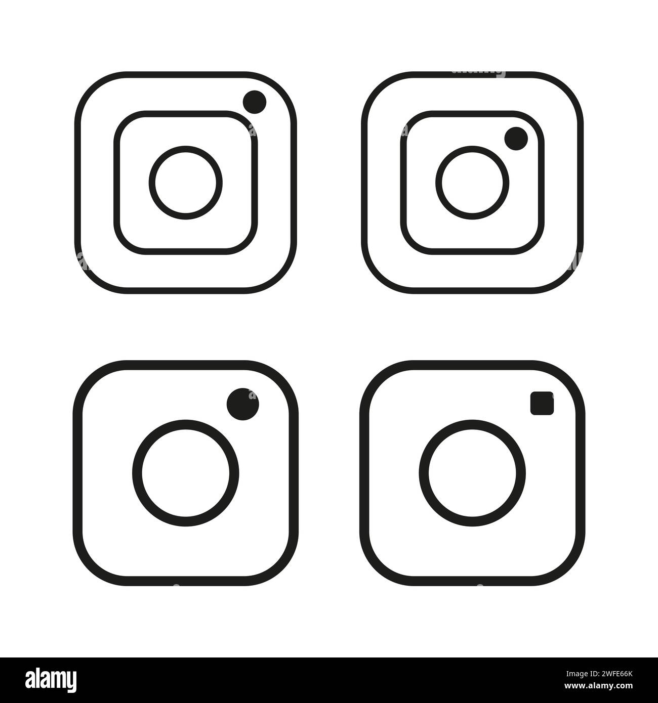 Symbol für soziale Medien. Symbol für Foto. Vektorabbildung. EPS 10. Rohbild. Stock Vektor