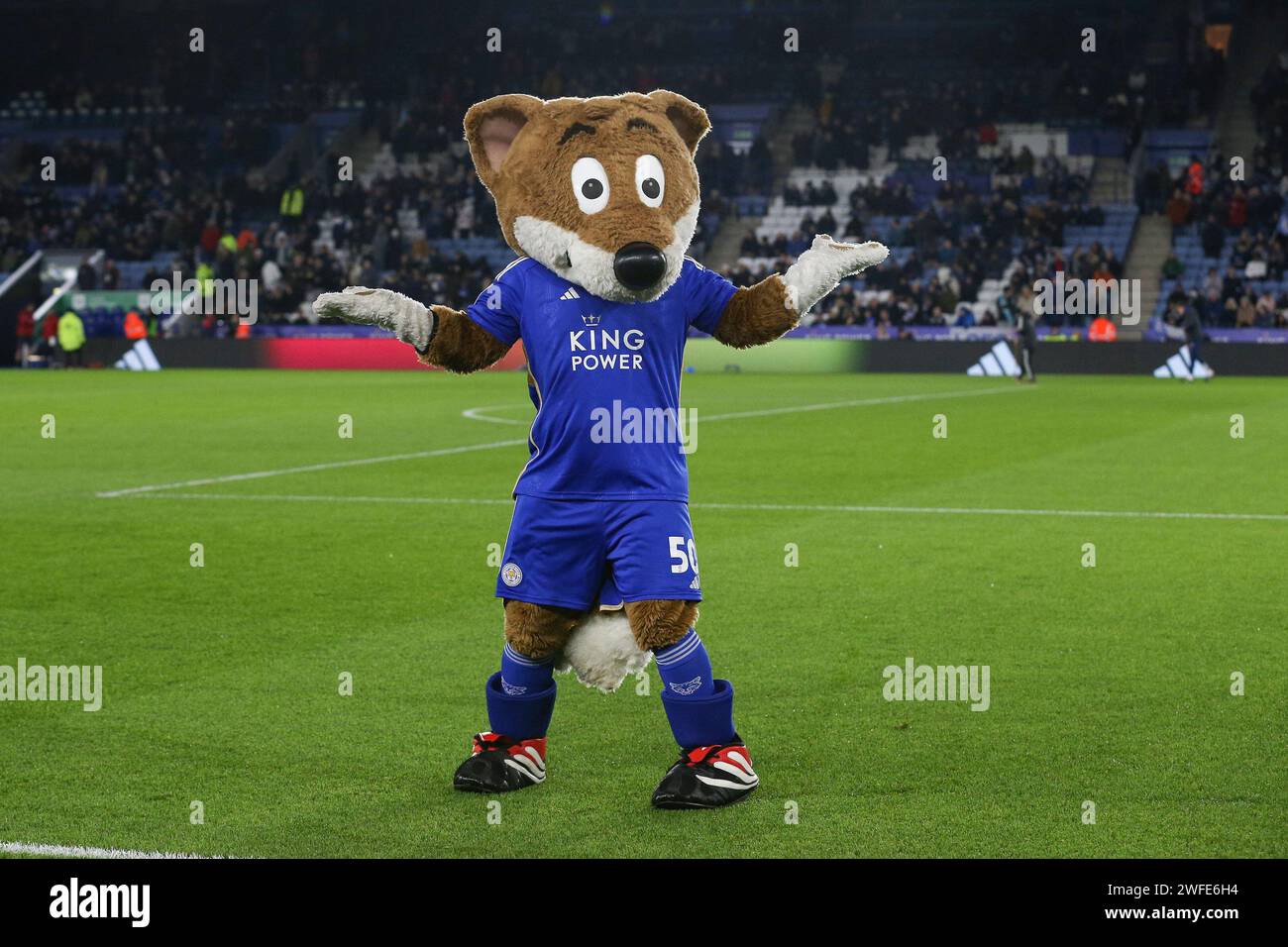Leicester, Großbritannien. 30. Januar 2024. Leicester Maskottchen während des Leicester City FC gegen Swansea City FC im King Power Stadium, Leicester, England, Vereinigtes Königreich am 30. Januar 2024 Credit: Every Second Media/Alamy Live News Stockfoto