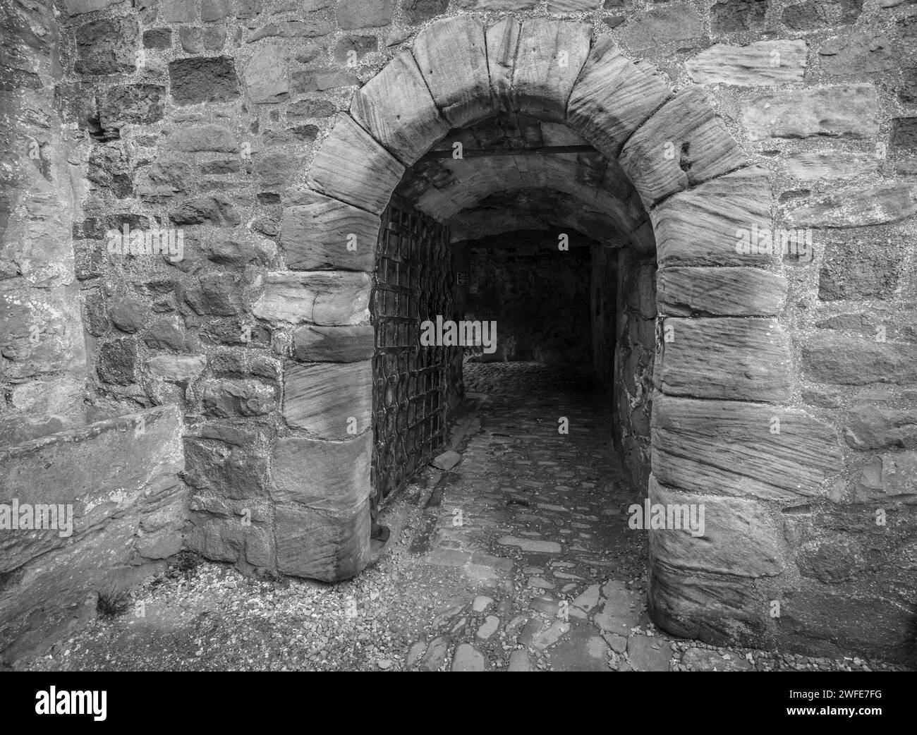Detail von Blackness Castle in der Nähe von Edinburgh. Stockfoto