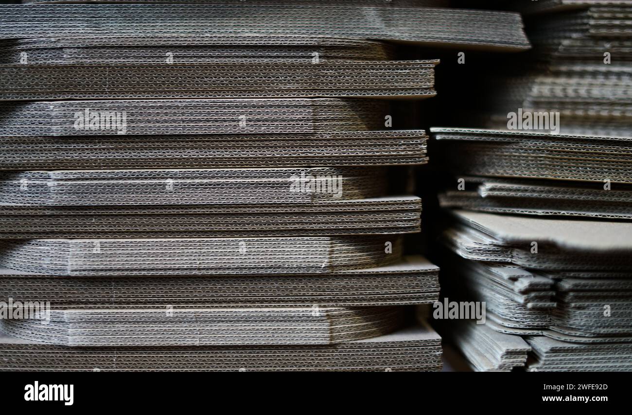 Umweltfreundliche Verpackung. Konzept des Recyclings. Stockfoto