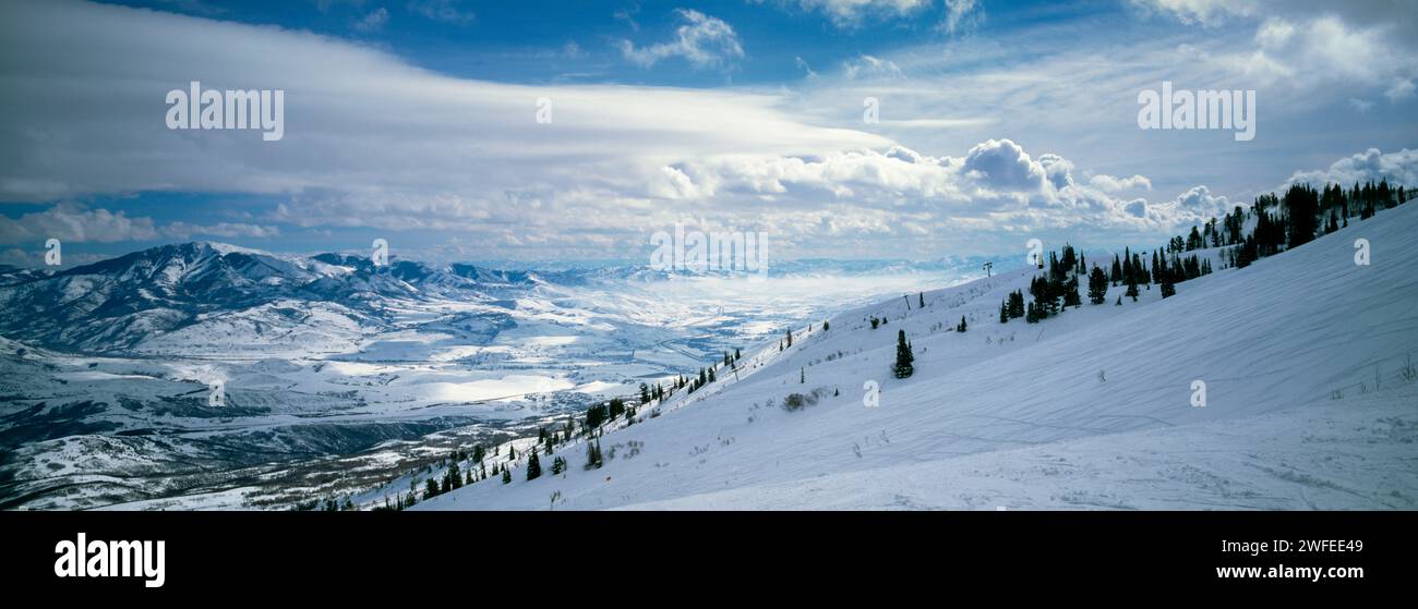 Winterlandschaft, Alta Mountains, Utah Stockfoto