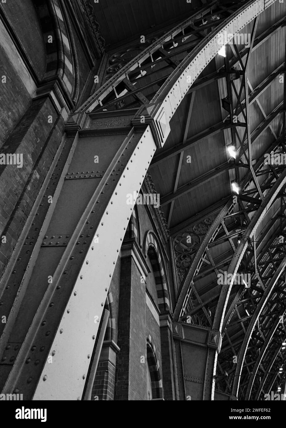 Bilder, die in und um den Bahnhof St. Pancras International aufgenommen wurden. Stockfoto