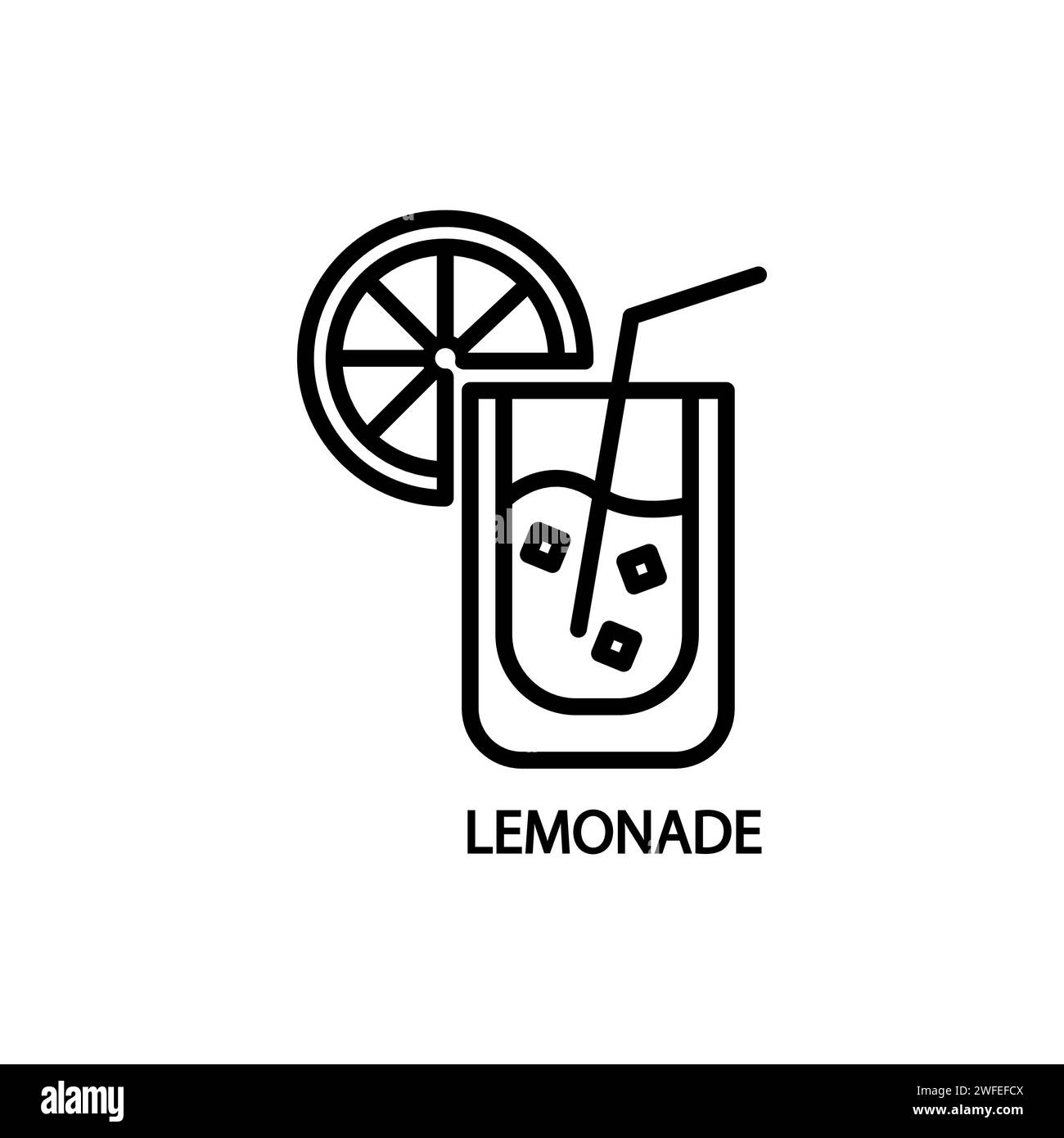 Limonade-Symbol. Einfaches Element aus der Getränkesammlung. Creative Lemonade Symbol für Web-Design, Vorlagen, Infografiken und mehr Stock Vektor