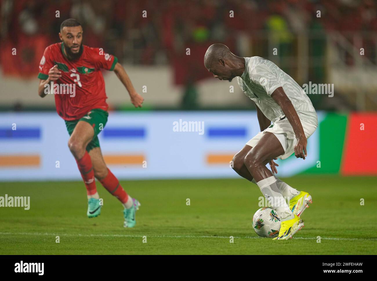 Januar 30 2024: // während eines Achtelfinale-Spiels des African Cup of Nations, Marokko gegen Südafrika, in Stade Laurent Pokou, San Pedro, Elfenbeinküste. Kim Preis/CSM Stockfoto