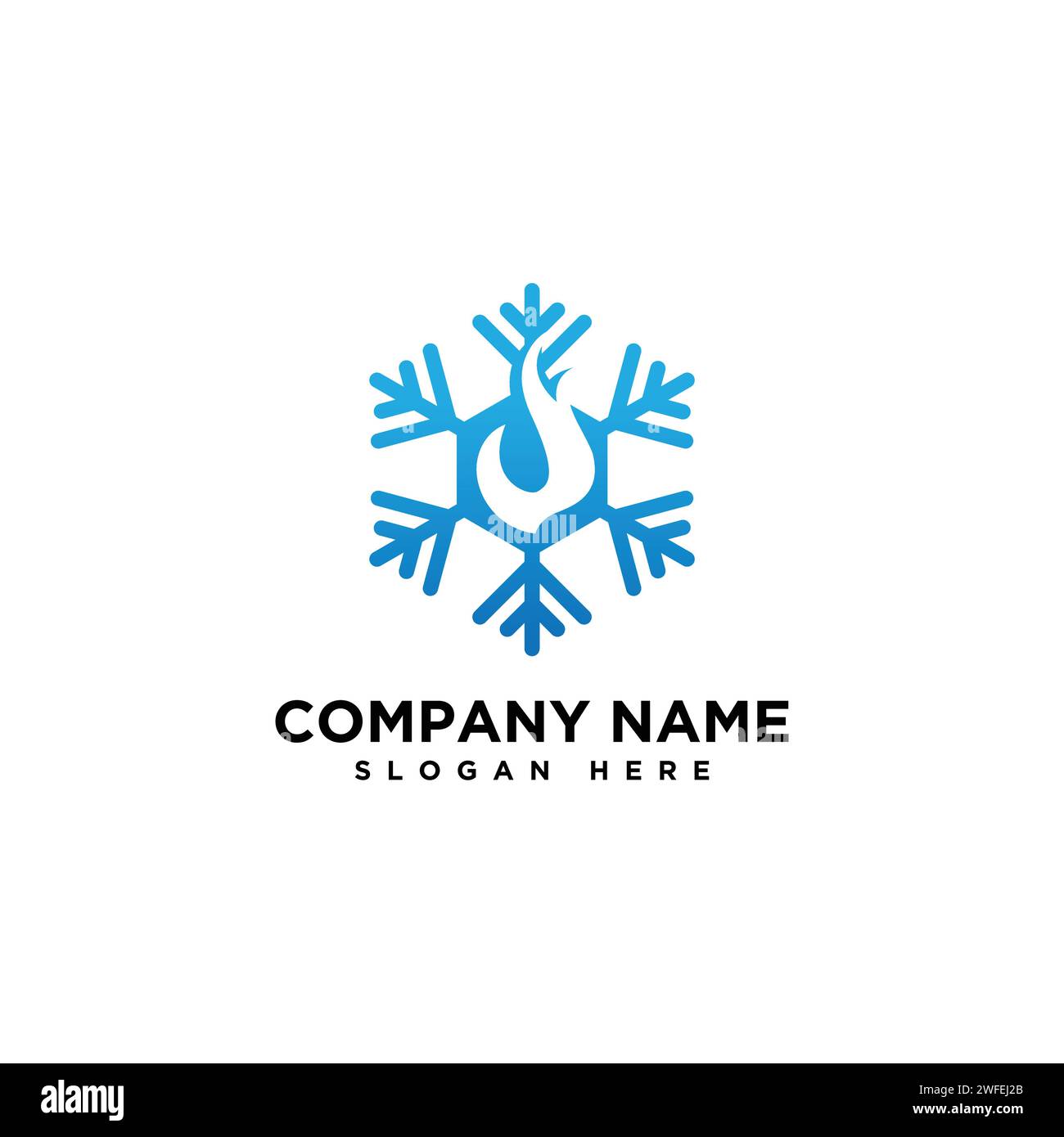 Abstrakte Fire Ice Icon Logo Design Konzept flache Vorlage Vektor. Vektorabbildung Stock Vektor
