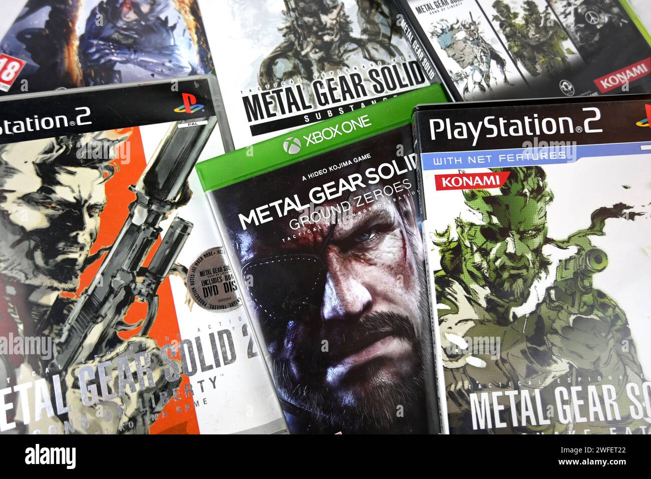 Metal Gear Solid Videospielserie – Wales, Großbritannien – 29. Januar 2024 Stockfoto