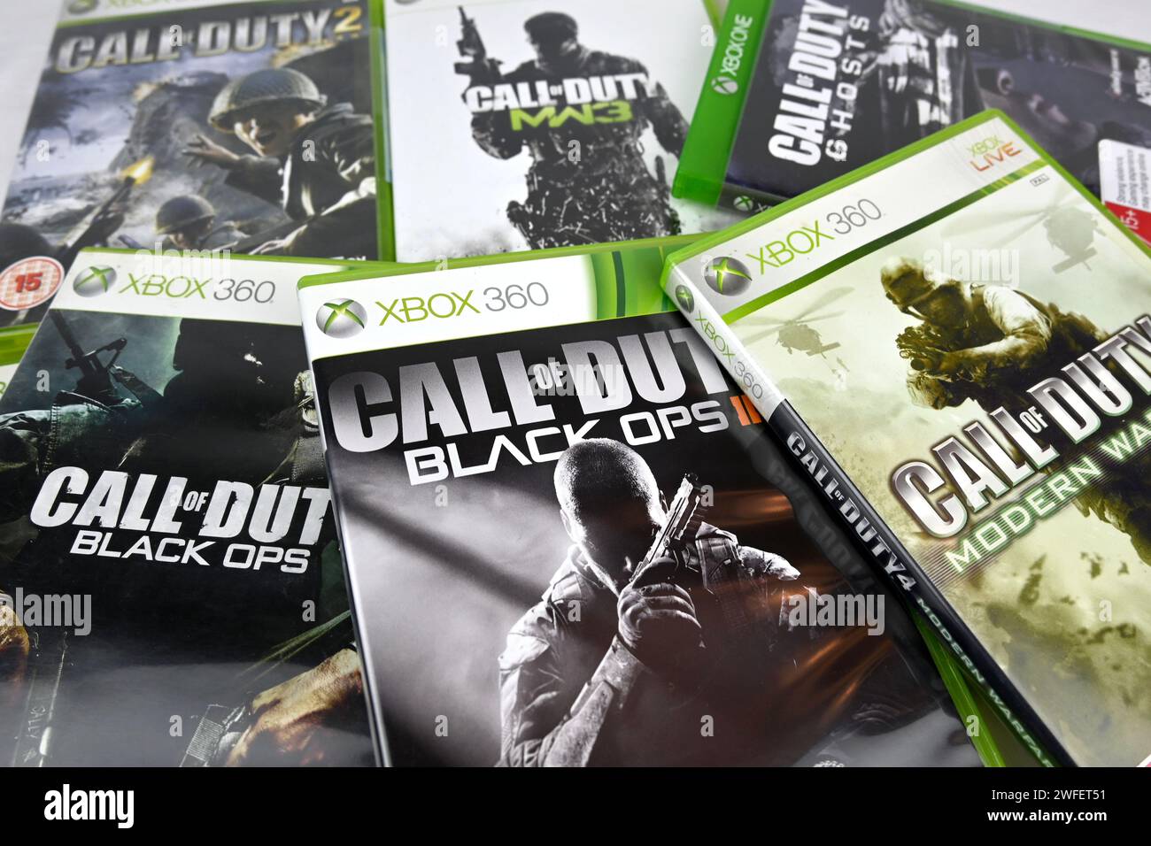 Call of Duty COD Videospielserie auf xbox – Wales, Großbritannien – 29. Januar 2024 Stockfoto