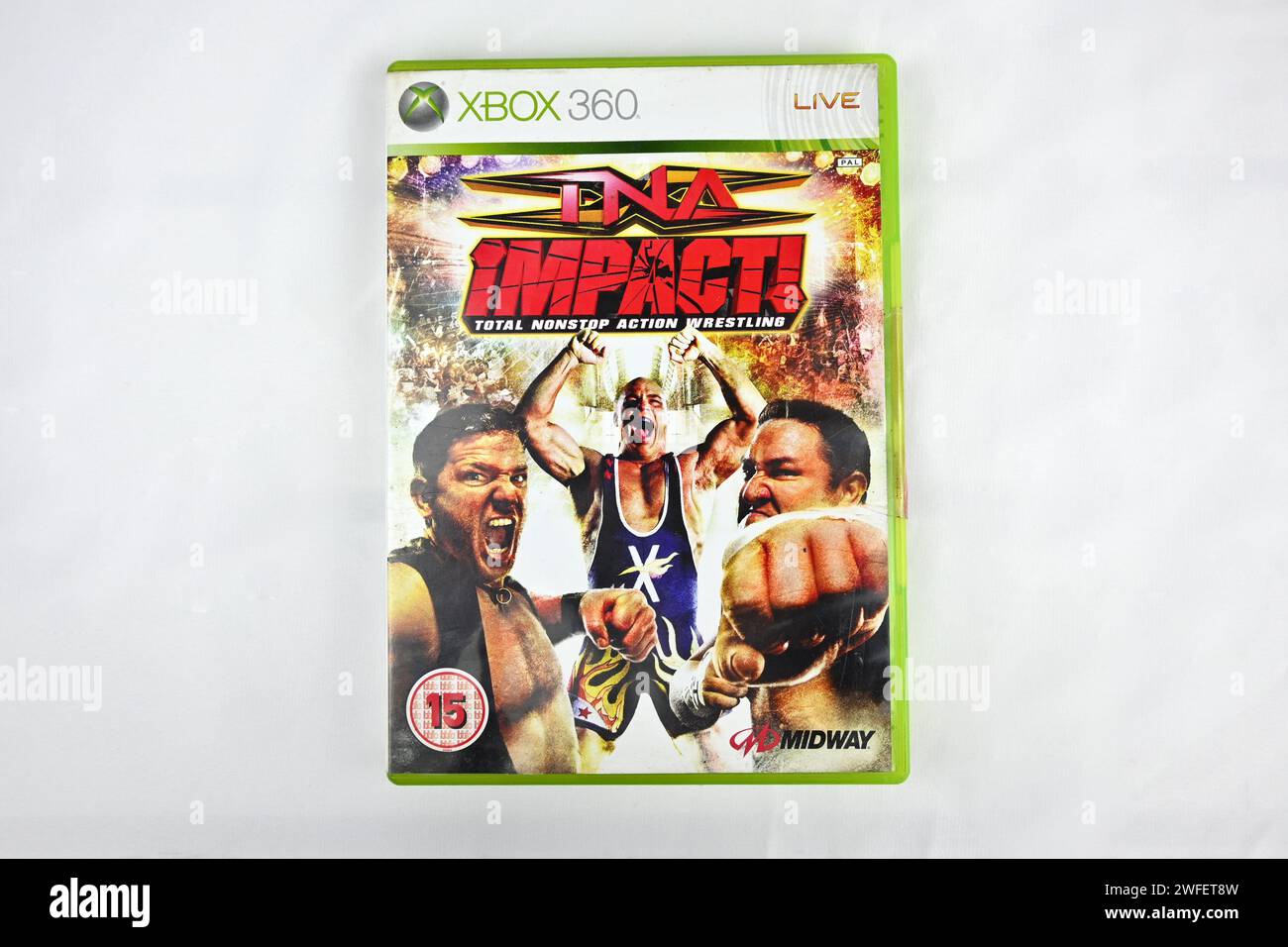 TNA-Aufprall! Videospiel auf xbox 360 – Wales, Großbritannien – 25. Januar 2024 Stockfoto