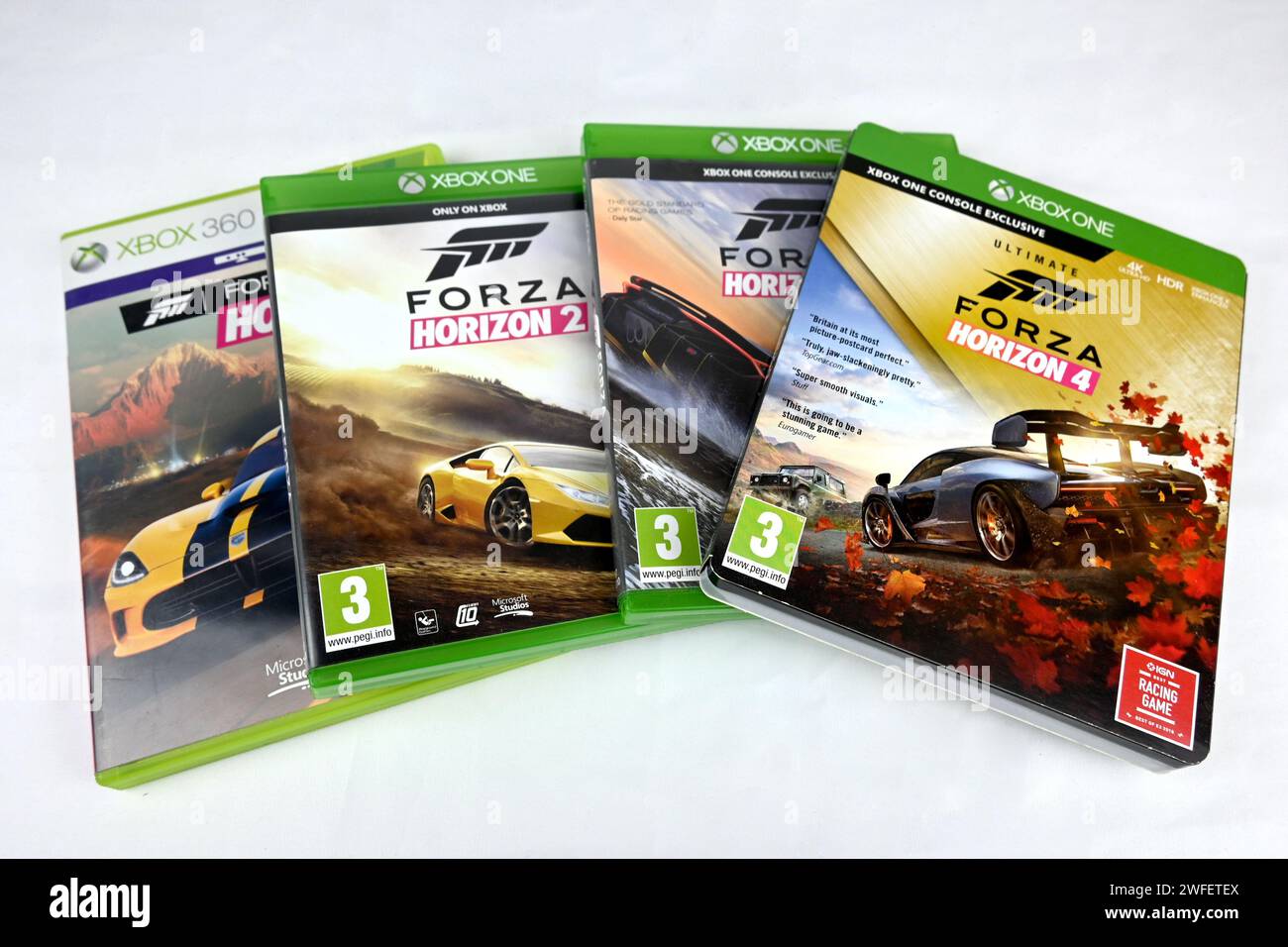 Forza Horizon Videospielserie – Wales, Großbritannien – 29. Januar 2024 Stockfoto