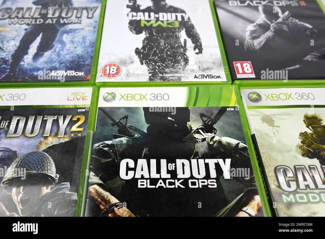 Call of Duty COD Videospiel-Franchise auf xbox – Wales, Großbritannien – 29. Januar 2024 Stockfoto