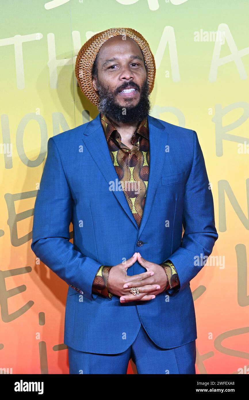 London, Großbritannien. 30. Januar 2024. Ziggy Marley nimmt an der britischen Premiere von Bob Marley: One Love im BMX IMAX in London Teil. Quelle: Siehe Li/Picture Capital/Alamy Live News Stockfoto