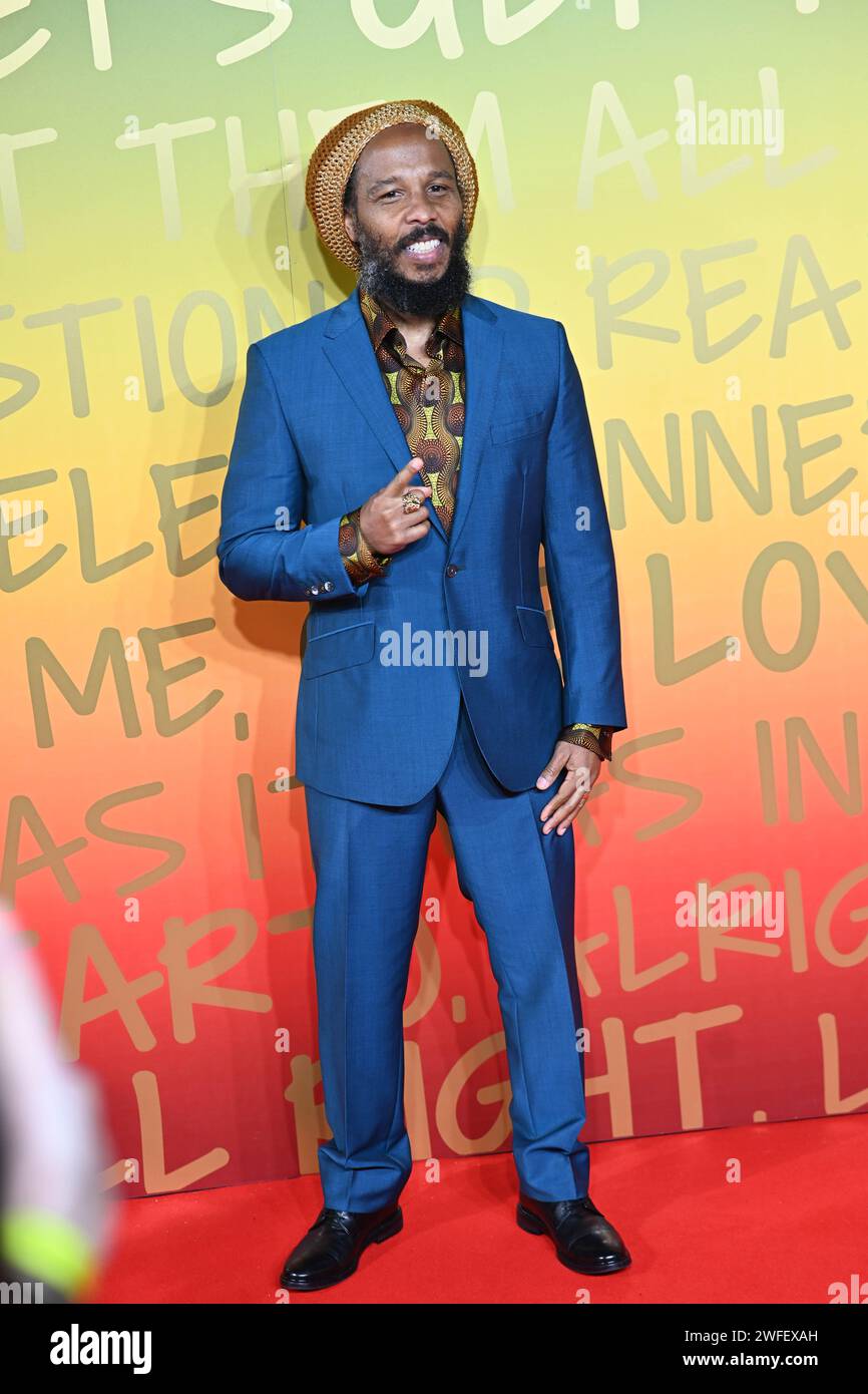 London, Großbritannien. 30. Januar 2024. Ziggy Marley nimmt an der britischen Premiere von Bob Marley: One Love im BMX IMAX in London Teil. Quelle: Siehe Li/Picture Capital/Alamy Live News Stockfoto