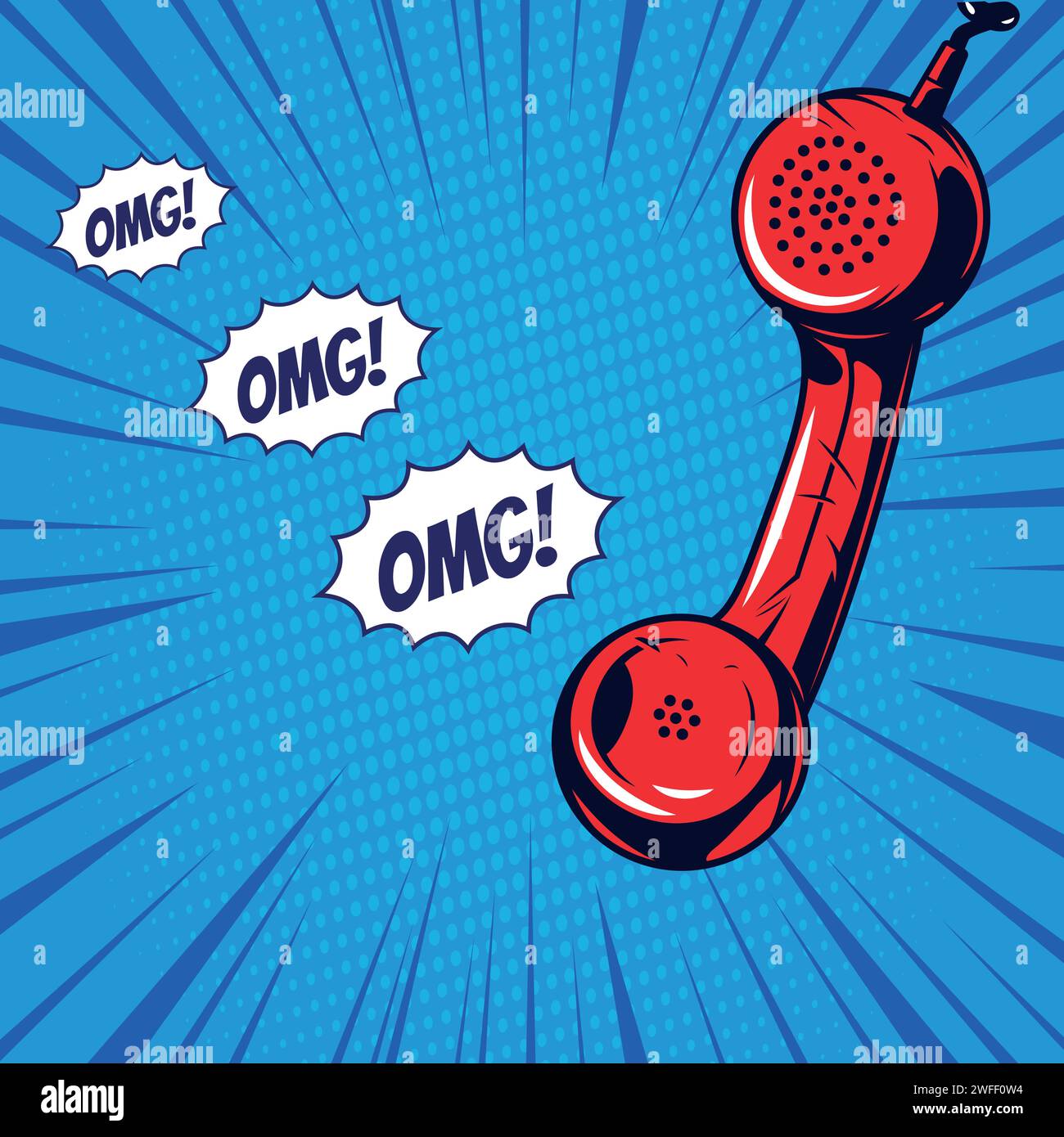 Handy-Cartoon-Pop-Art-Stil Stock Vektor