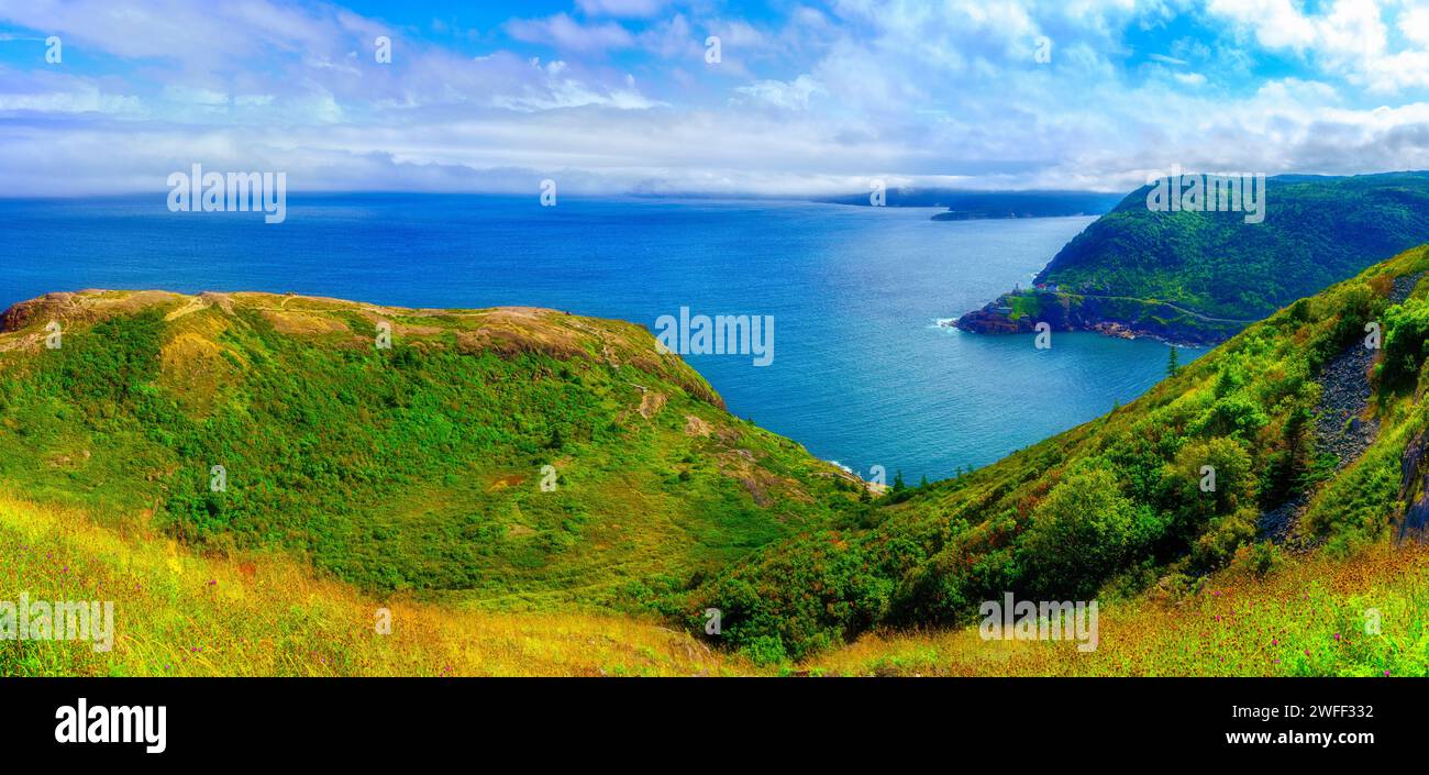 Majestätische Küste, Saint John Harbor, Neufundland, Kanada Stockfoto