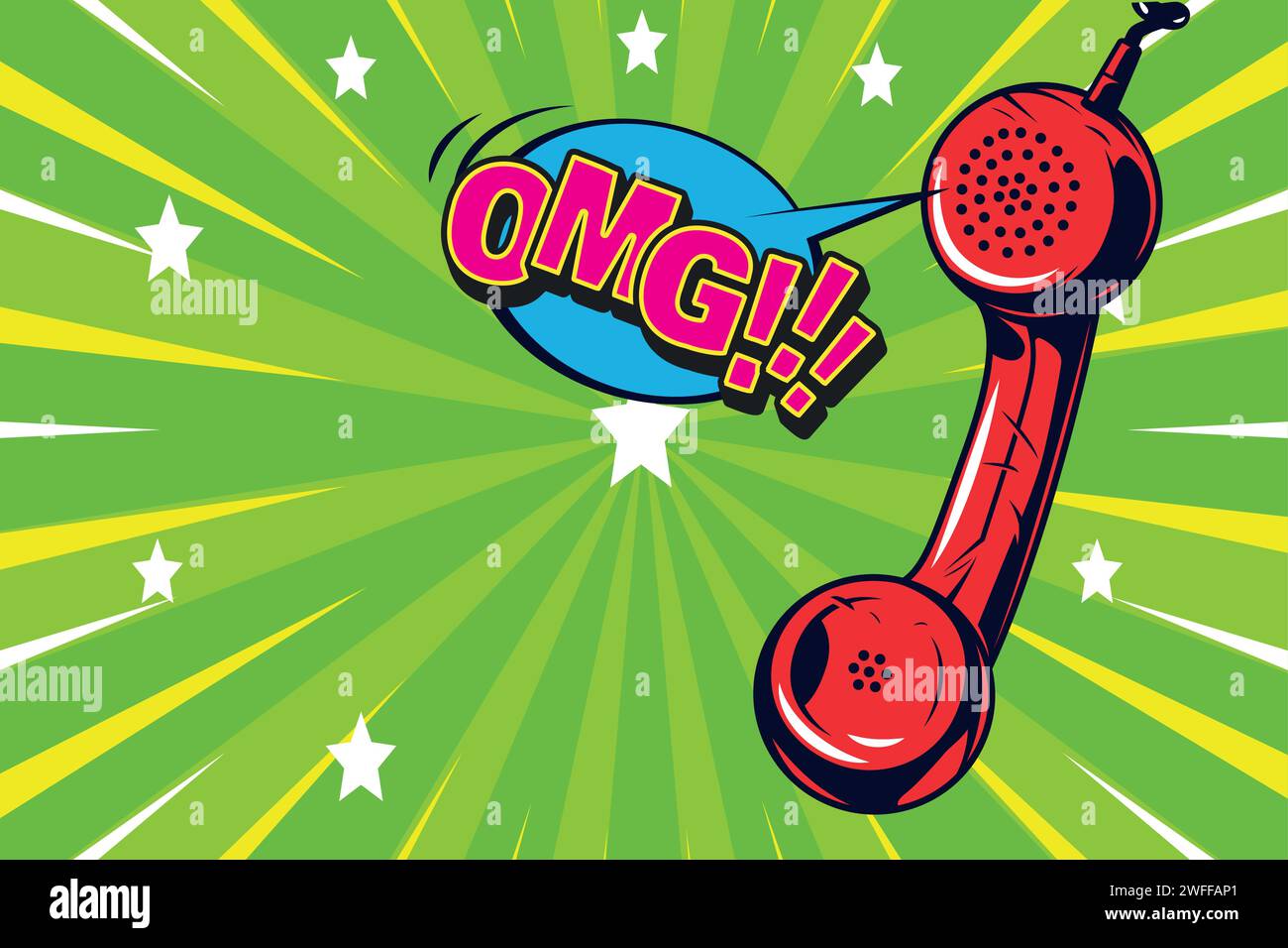 Handy-Cartoon-Pop-Art-Stil Stock Vektor